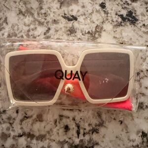 Quay Australia Cream and Pink Sunglasses